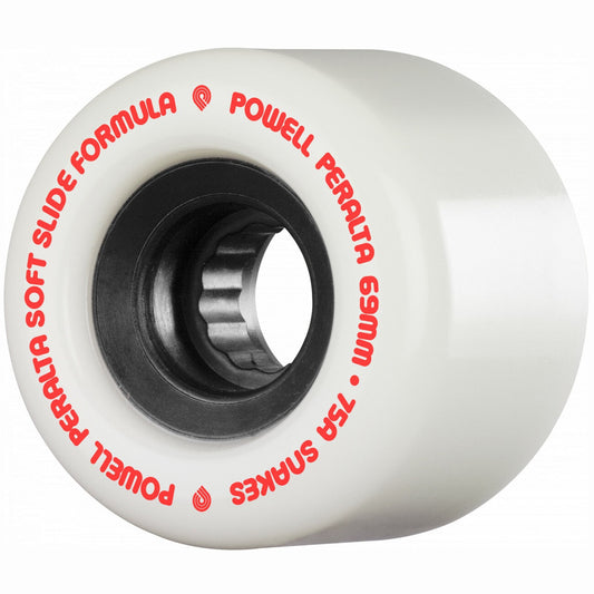 Powell Peralta Wheels Snakes 69mm 75a - White (Set of 4) - Bow Shock Marketplace