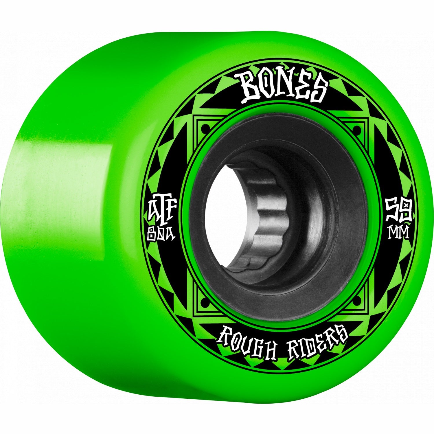 Bones ATF Rough Rider Runners 59mm 80a Wheels - Geen (Set of 4) - Bow Shock Marketplace