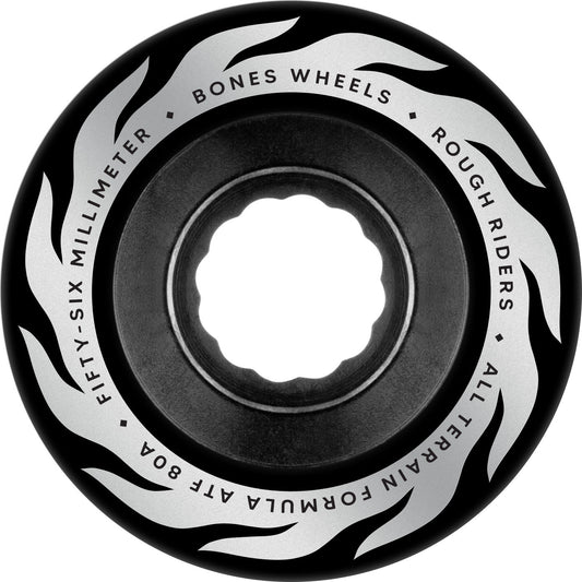 Bones ATF Rough Rider Eternal Flame 56mm 80a Wheels - Black (Set of 4) - Bow Shock Marketplace
