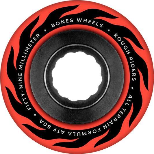 Bones ATF Rough Rider Eternal Flame 59mm 80a Wheels - Red (Set of 4) - Bow Shock Marketplace