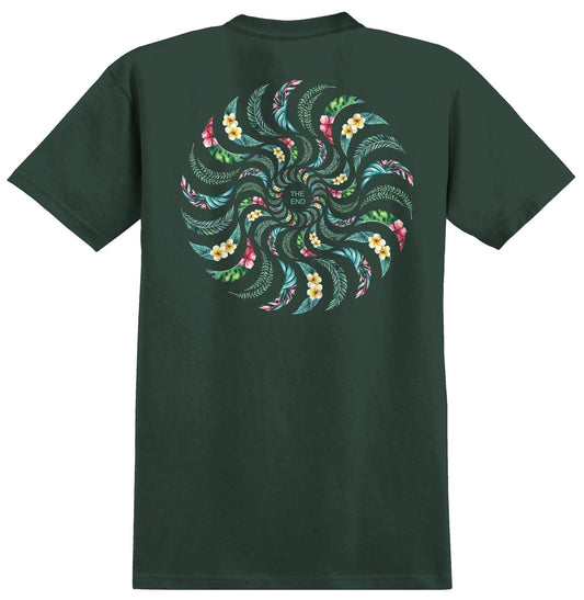 Spitfire Floral Classic Swirl Forest Green S/s Shirt