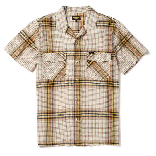 Seager Whippersnapper White Wash Grid Plaid S/s Button Up Shirt