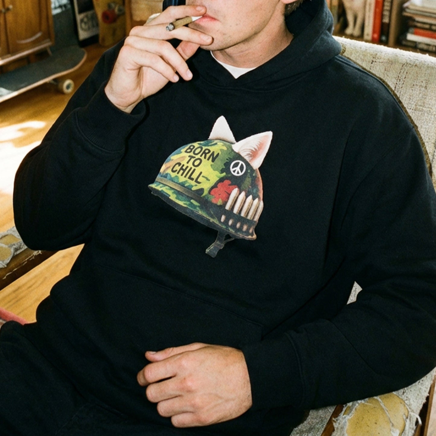 Born To Chill Hoodie (Black)