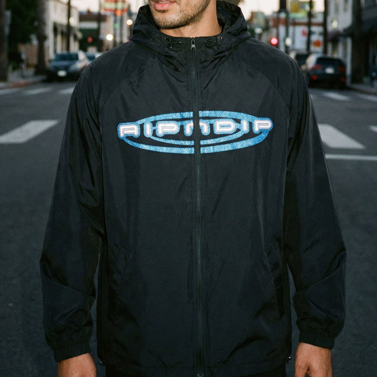 Otis Zip Up Hooded Jacket (Black)