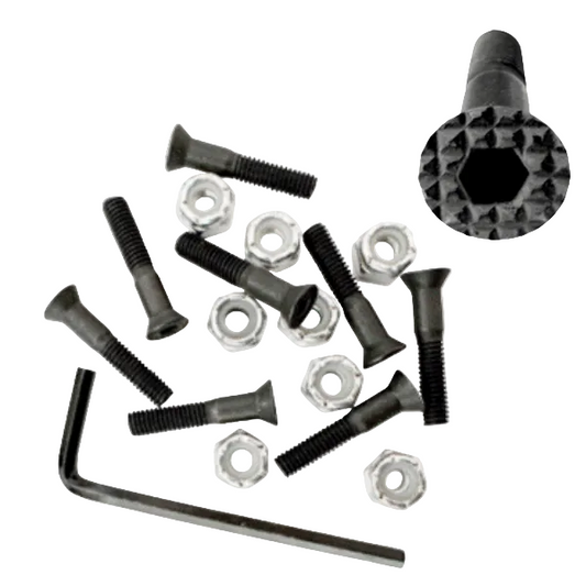 Slappy 7/8" Black Allen Grip Tip Hardware