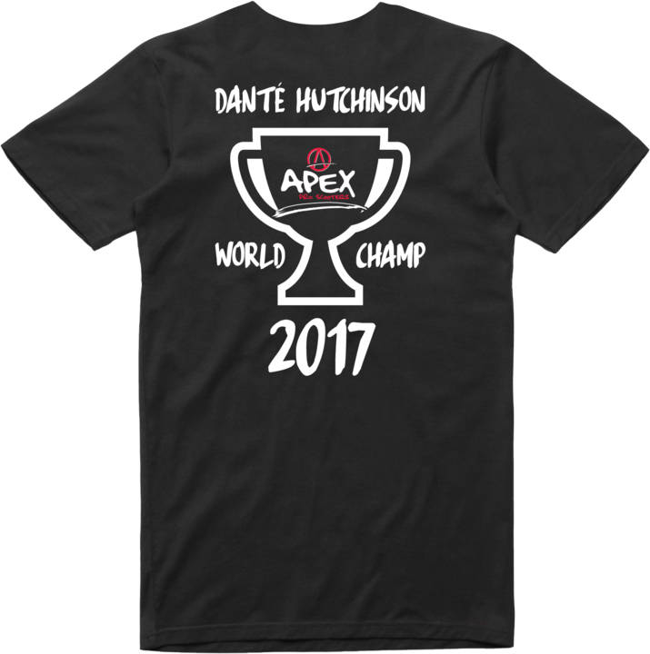 Apex Dante Hutchinson T-shirt - Black - Bow Shock Marketplace