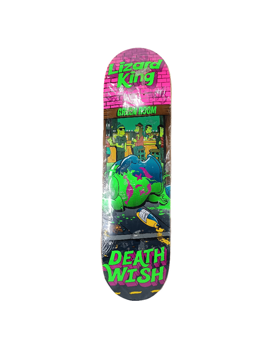 Deathwish Lizard King Kool Aid 2 Green Pink Multicolor Size 8.5" Vintage NOS Deck Mint In Shrink