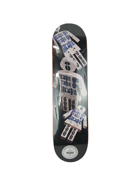 Girl Jeron Wilson Wooden OG Series Four Black White Blue Size 7.625" Vintage NOS Deck