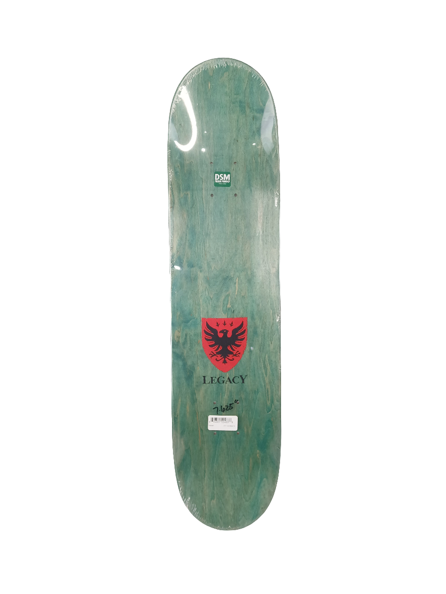 Legacy Team Bird Black White Red Size 7.625" Vintage NOS Deck