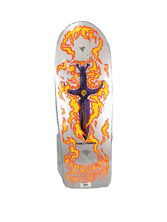 Powell Peralta Bones Brigade Tommy Guerrero Series 12 Dagger Silver Orange Red Size 9.6Vintage NOS Reissue Deck