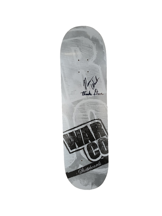 Warco Skateboards Norman Woods Black White Autographed Size 8.5 Vintage NOS Deck
