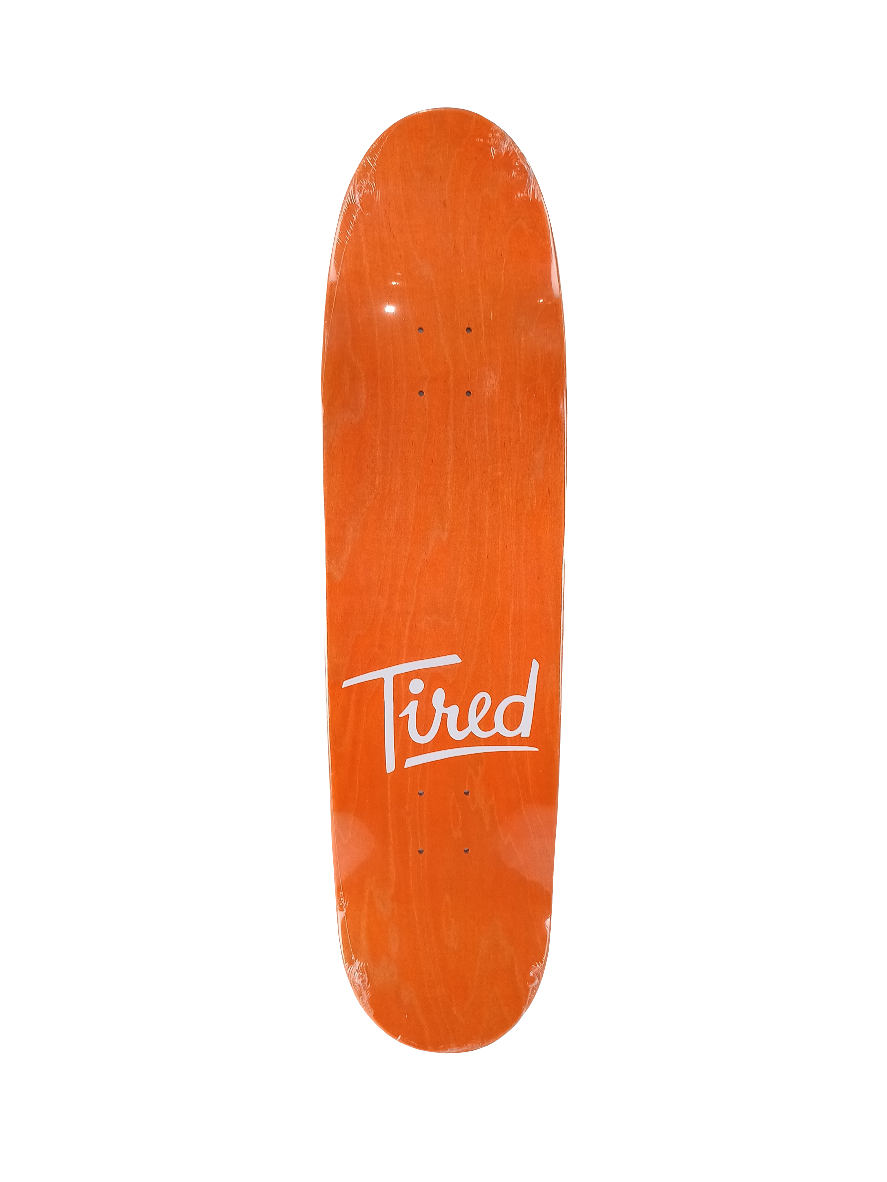 Tired Stuck With You Superglue White Red Blue Size 8.5 Vintage NOS Shaped Deck
