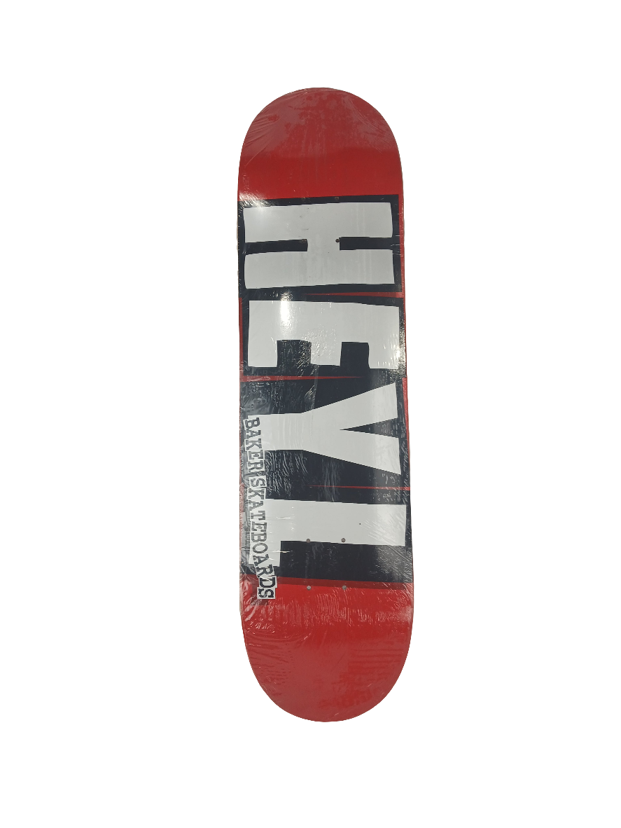 Baker Shane Heyl Block Letters Red Black White Size 8.25" Vintage NOS Deck
