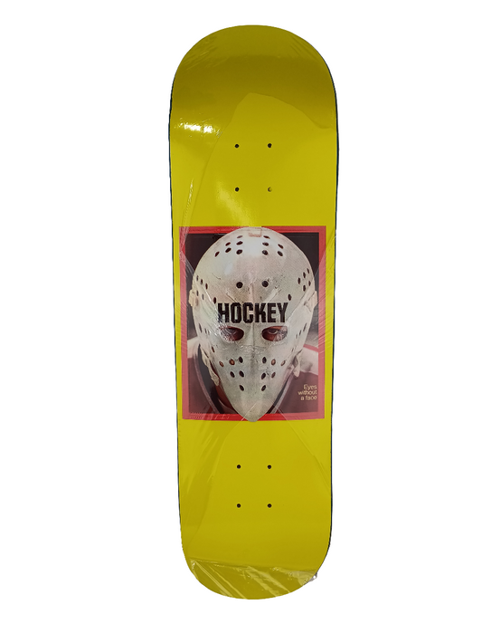 Hockey Eyes Without A Face Yellow White Red Size 8.4 Vintage NOS Deck