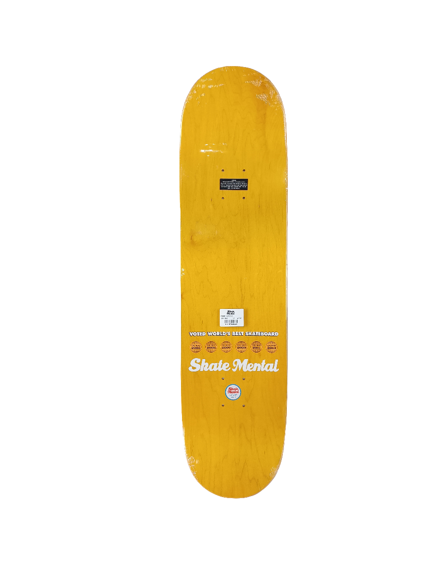Skate Mental Wieger Van Wageningen Hair Dye Graphic White Size 8.5 Skateboard Deck