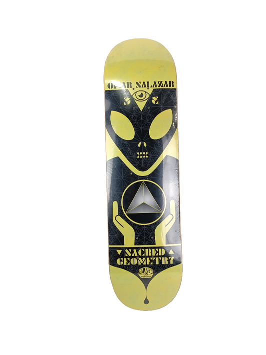Alien Workshop Omar Salazar Sacred Geometry Black Green Size 8.25 Vintage NOS Deck