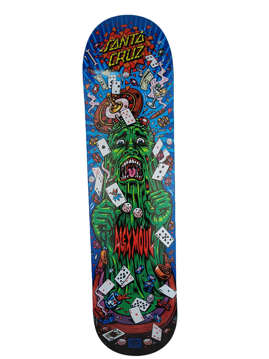 Santa Cruz Alex Moul Casino Monster Green Blue Red Multicolor 7.625 Vintage NOS Deck