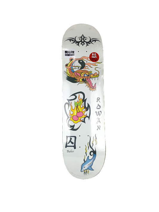 Baker Rowan Zorilla Bad Decisions White Multicolor Size 8.3875 Vintage NOS Deck