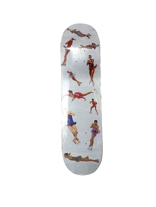 Alltimers Ice Skaters White Multicolor Size 8.2 Vintage NOS Deck