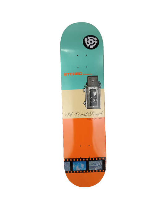Stereo A visual Sound Orange Tan Teal Size 8.0 Vintage NOS Deck