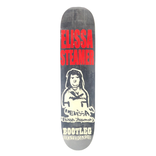 Bootleg Elissa Steamer Knox Drawing Portrait Black White Red Size 7.5" Skateboard Deck 2001
