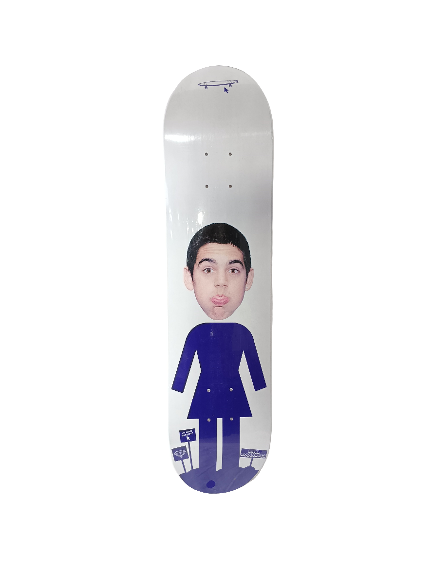 Girl Paul Rodriguez White Purple 7.5" Vintage NOS Deck