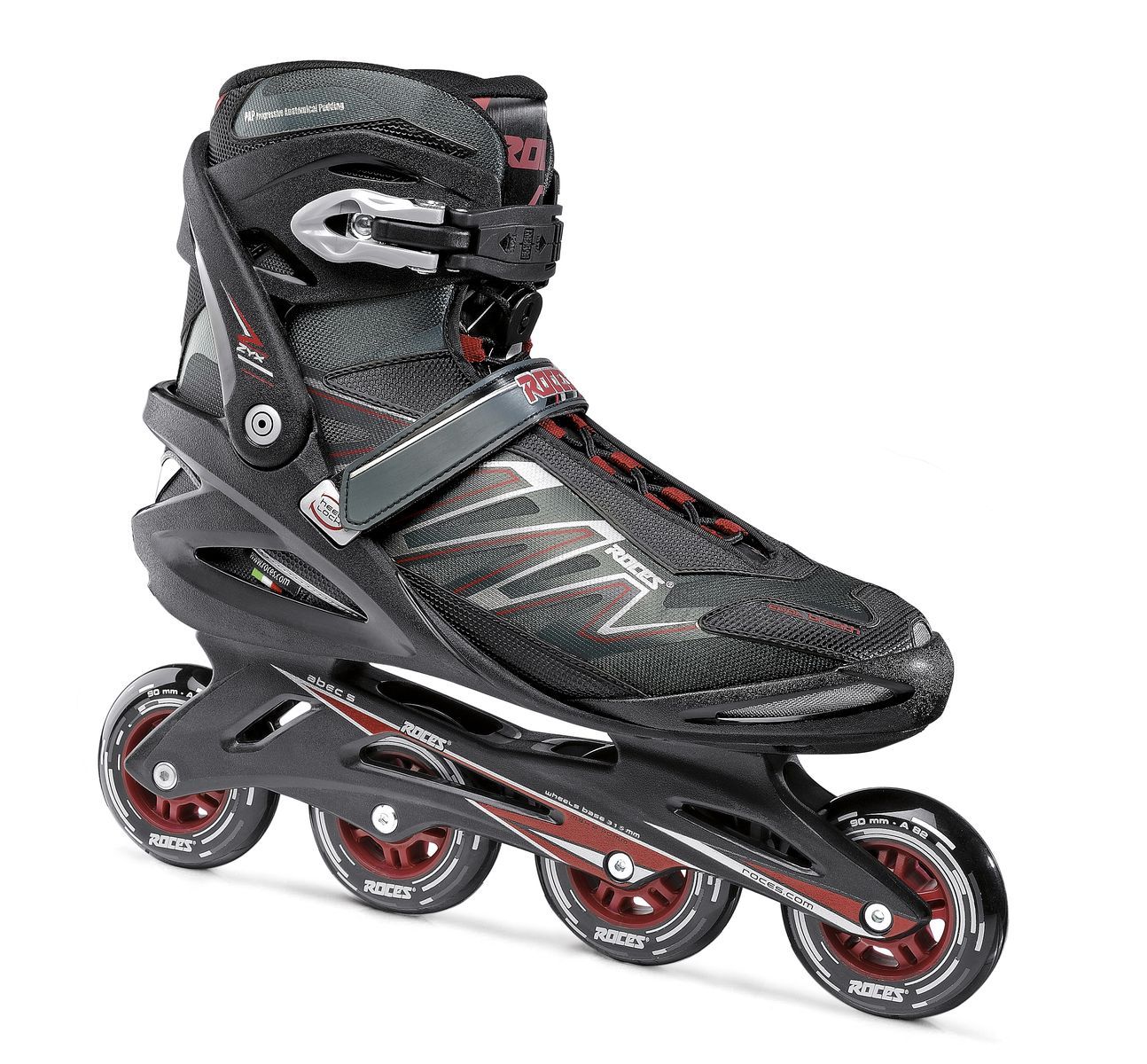 Roces Big ZYX Inline Skates Complete - Black/Crimson Red - Bow Shock Marketplace