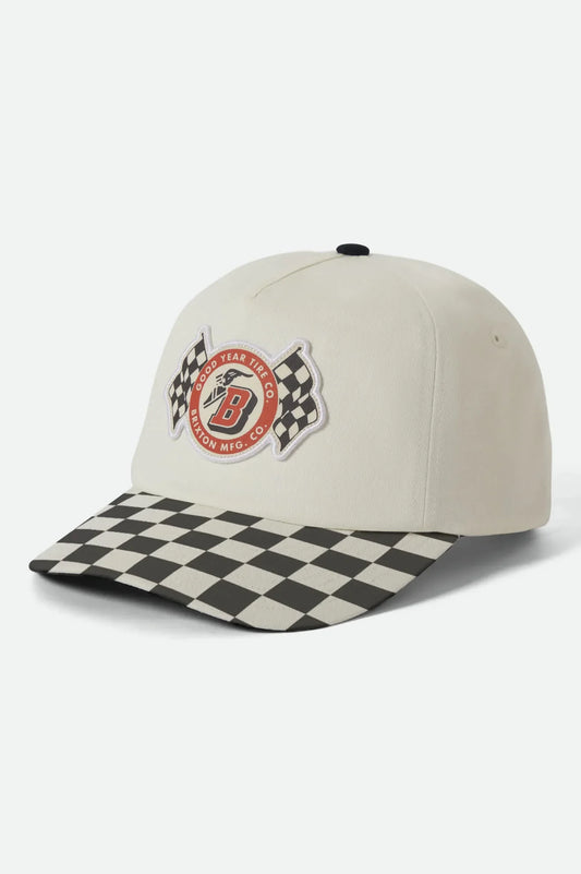 Brixton Goodyear Speedway Hp Off White Snapback Hat