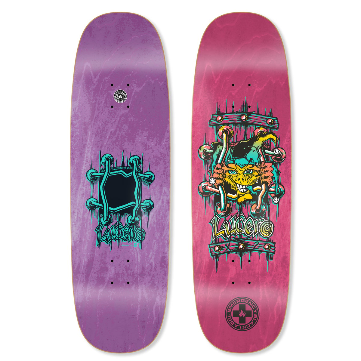 Black Label John Lucero "X2" 9.5" Tugboat Skateboard Deck