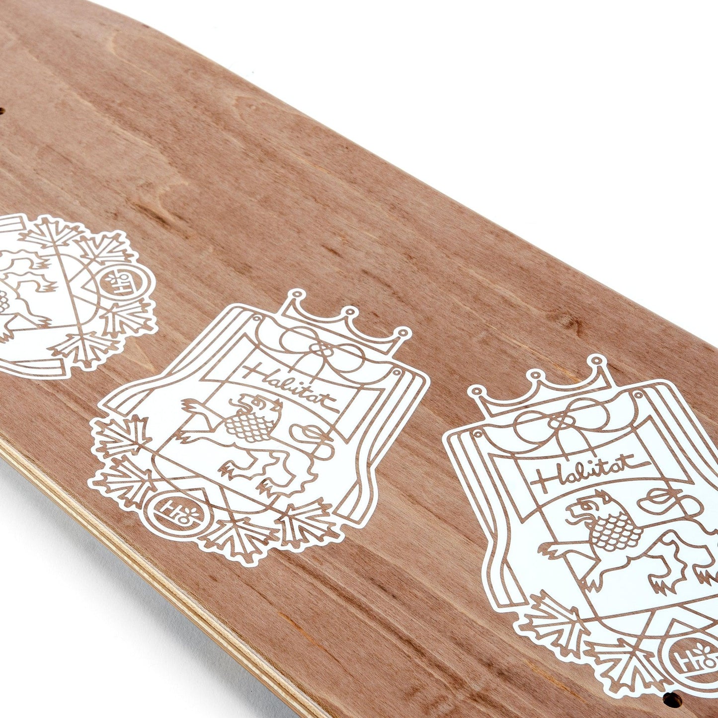 HABITAT "COAT OF ARMS PURPLE" 8" SKATEBOARD DECK - Bow Shock Marketplace