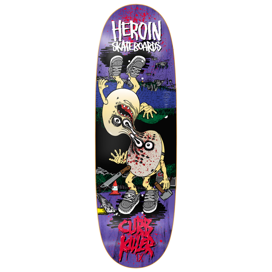 Heroin Curb Killer 9 Merged 10" Egg Shaped Skateboard Deck