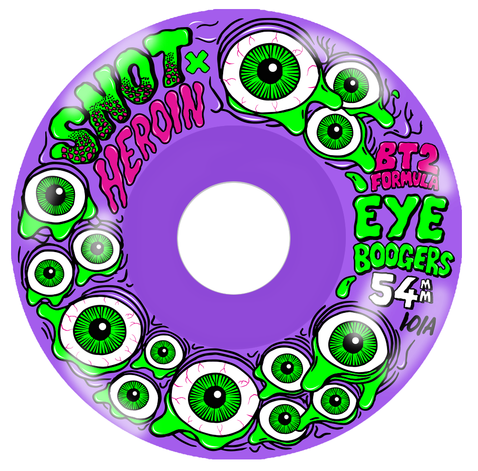 Snot "Eye Boogers" Purple 54mm 101A Skateboard Wheels