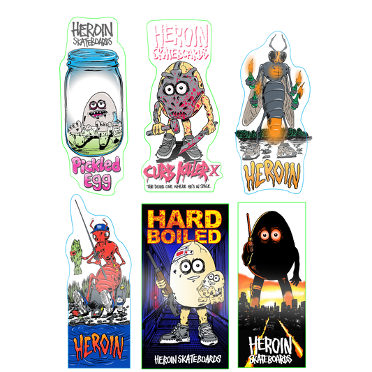 Heroin "Pickled Egg" Sticker 6 Pack