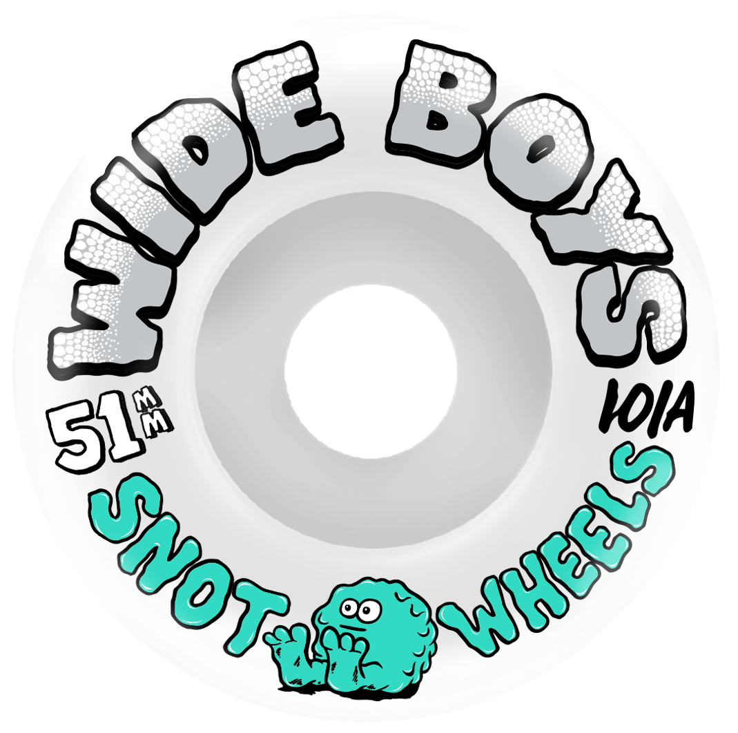 Snot "Wide Boys" White/Black 51mm 101A Skateboard Wheels