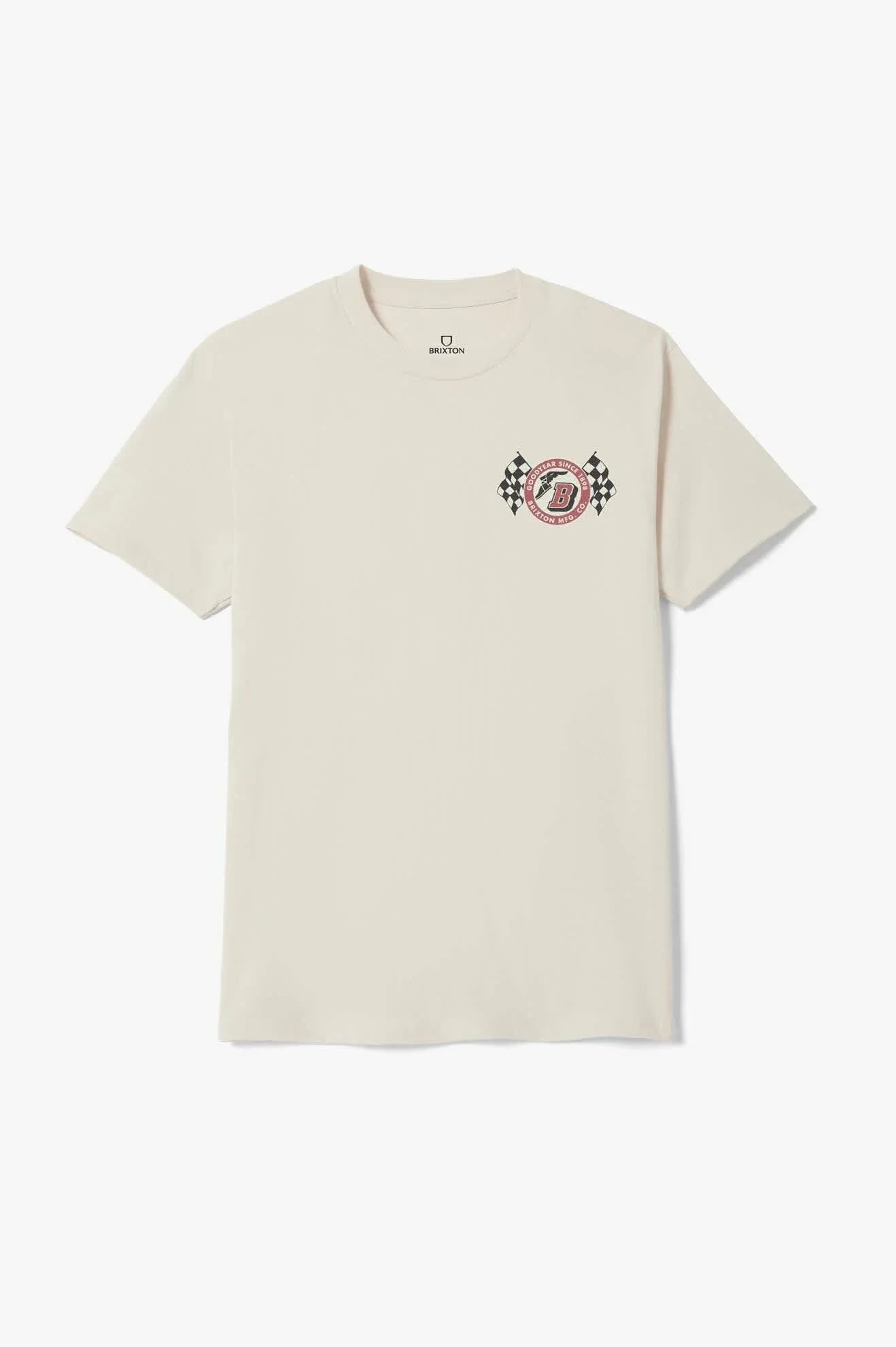 Brixton Goodyear Speedway Cream Standard S/S Shirt