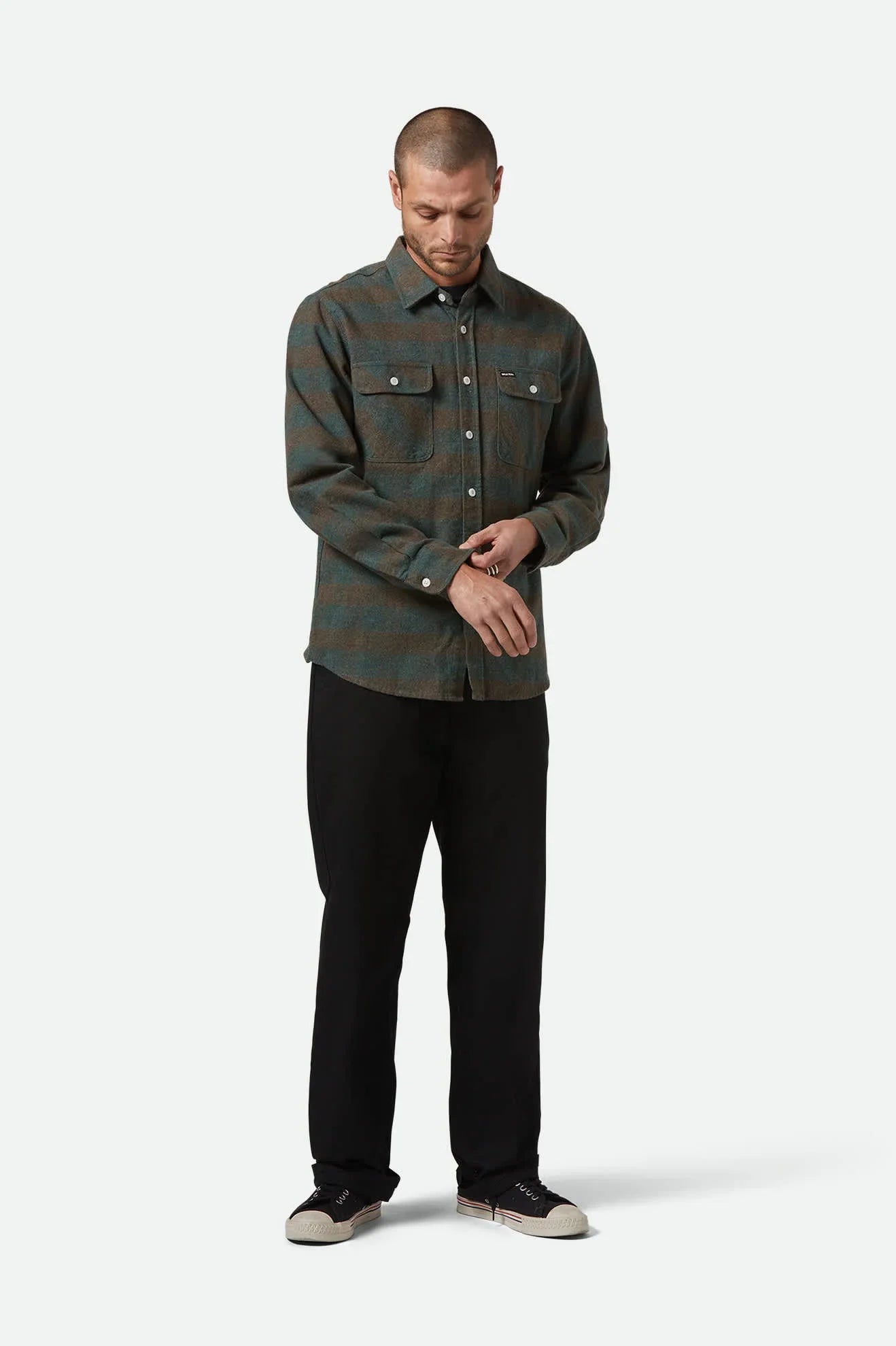 Brixton Bowery Ocean L/s Flannel Shirt
