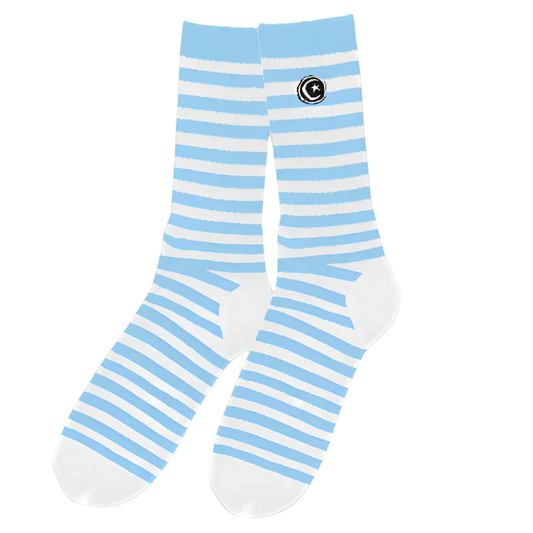 Foundation Striped Star & Moon White Socks