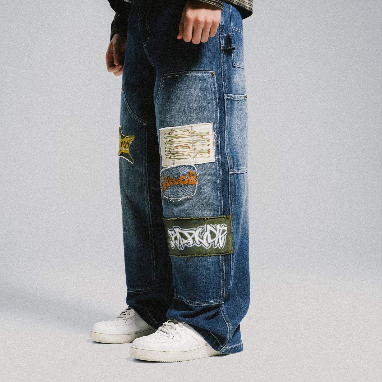 Skyline Wide Fit Carpenter Pant (Light Wash Denim)
