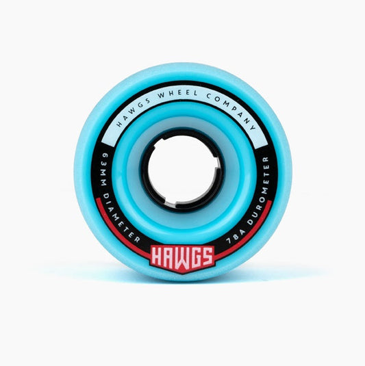 Hawgs Fatty Wheels 63mm 78a - Blue (Set of 4) - Bow Shock Marketplace