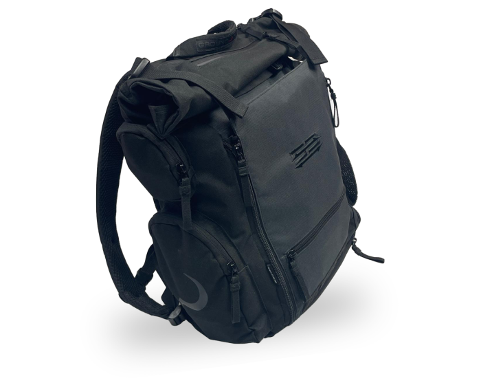 Ground Control Rolltop Backpack - Black - Bow Shock Marketplace