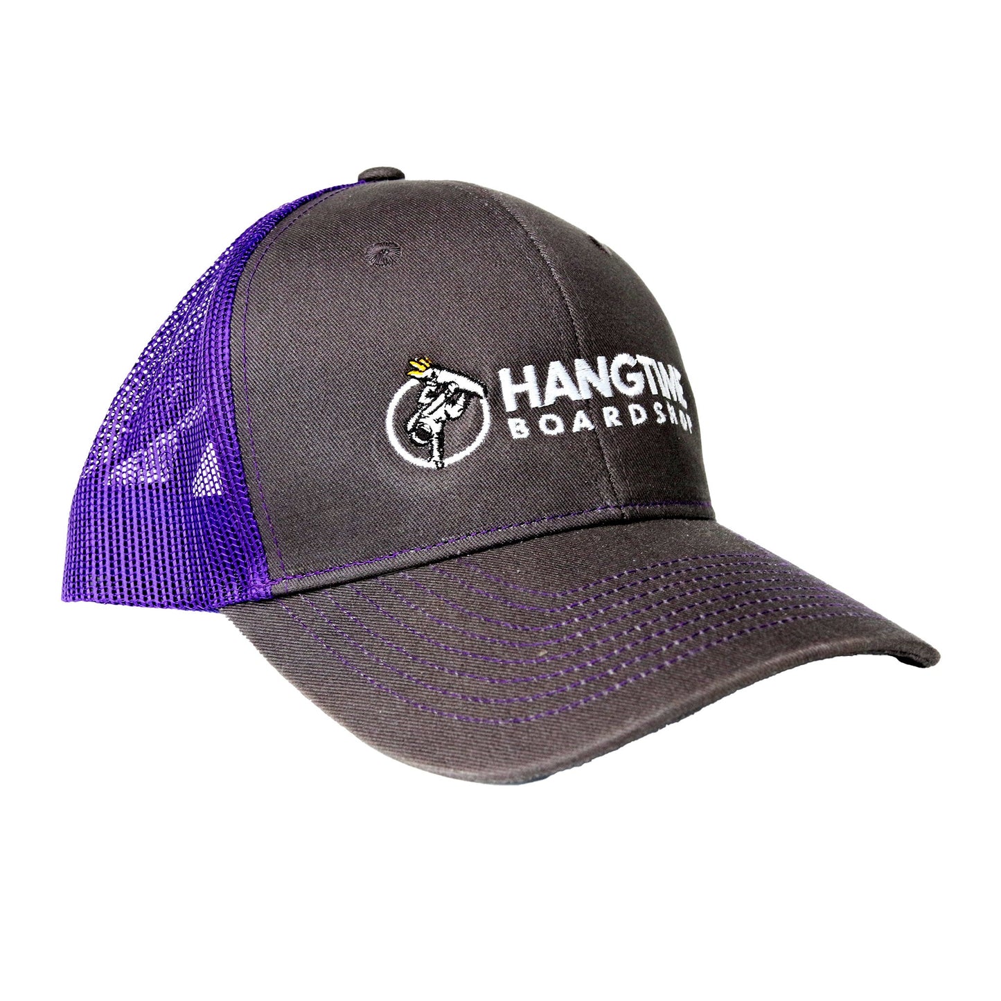 Hang Time Snapback Trucker Cap - Black