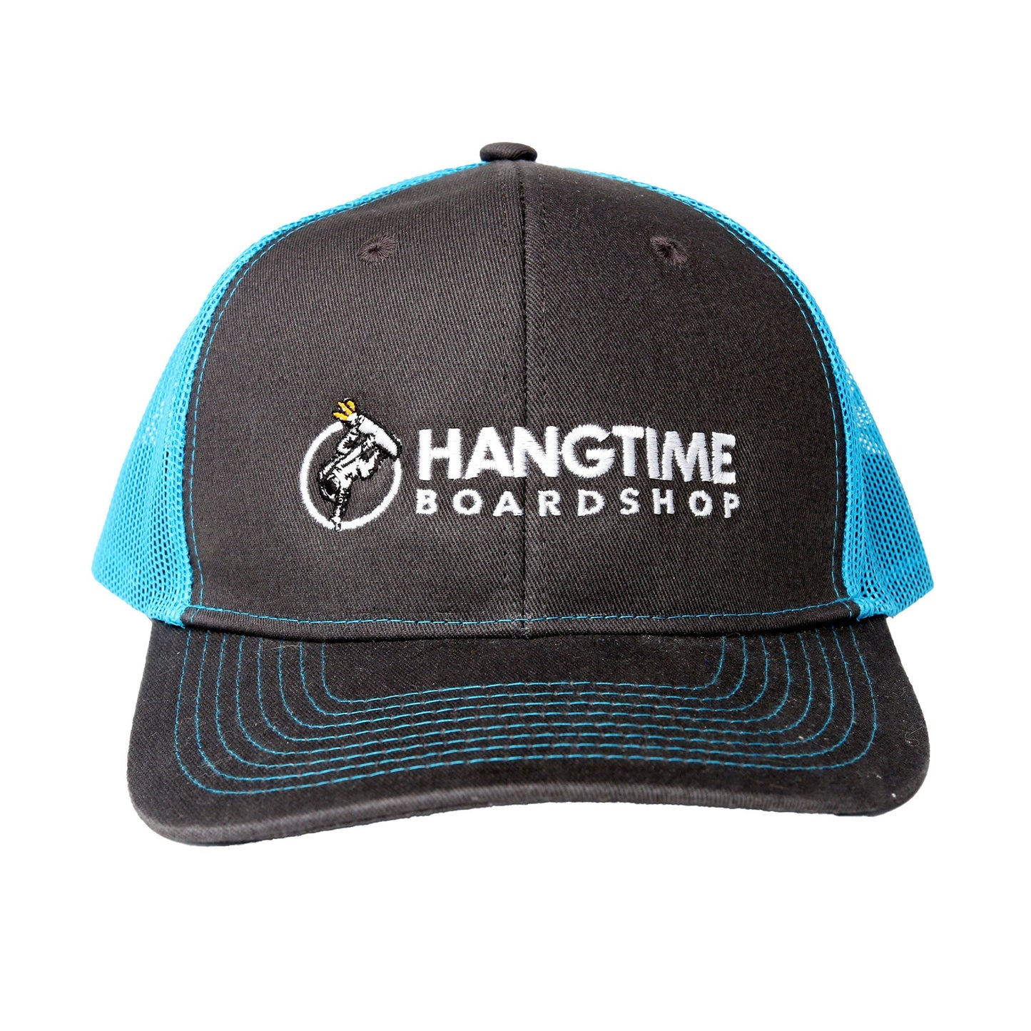Hang Time Snapback Trucker Cap - Black