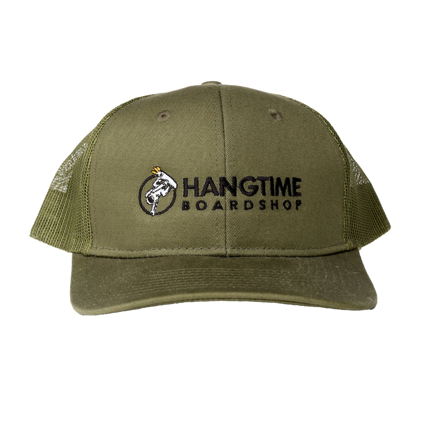 Hang Time Snapback Trucker Cap - Black