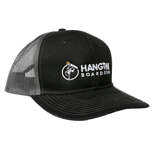 Hang Time Snapback Trucker Cap - Black