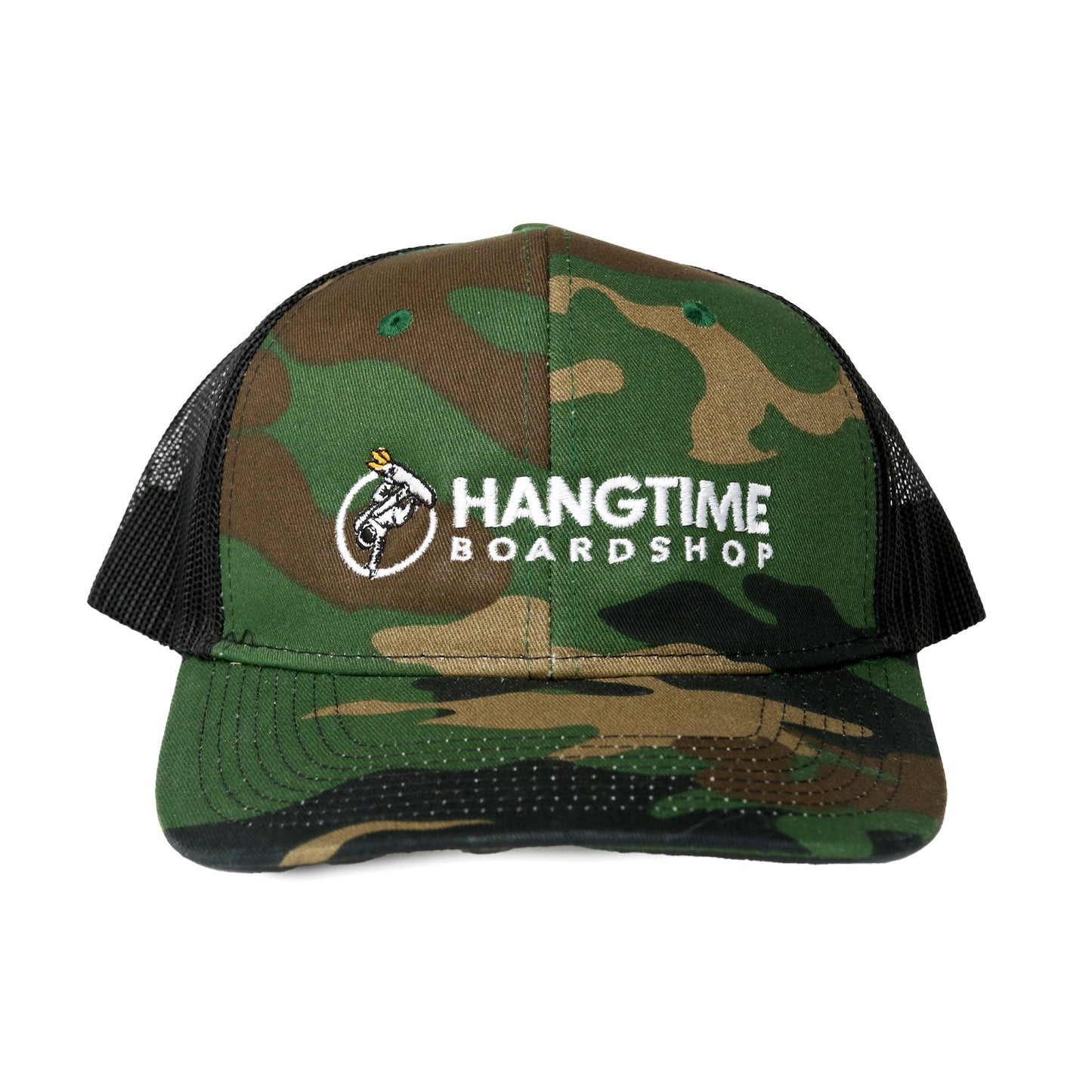 Hang Time Snapback Trucker Cap - Black