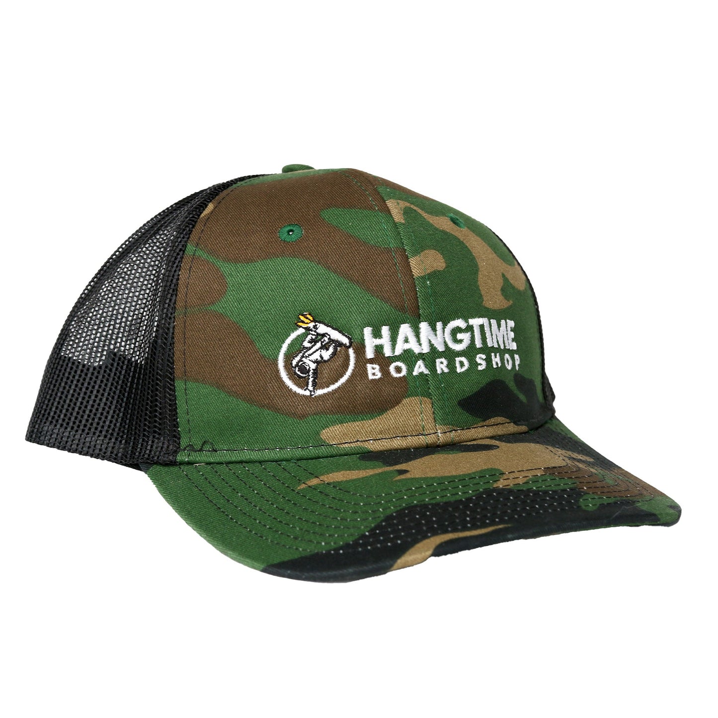 Hang Time Snapback Trucker Cap - Black