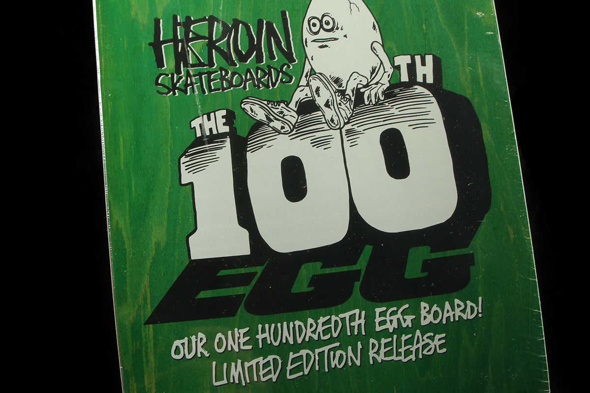 Heroin 100th Egg 9.125" Skateboard Deck