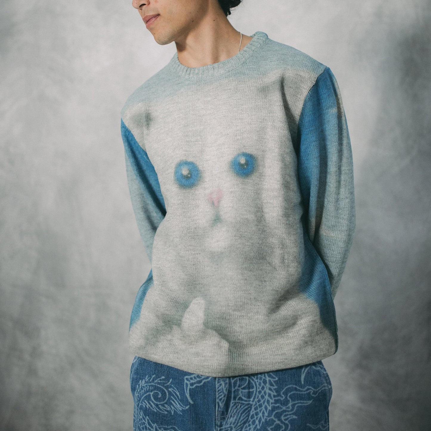 Sprinkles Knit Sweater (Black/Blue)