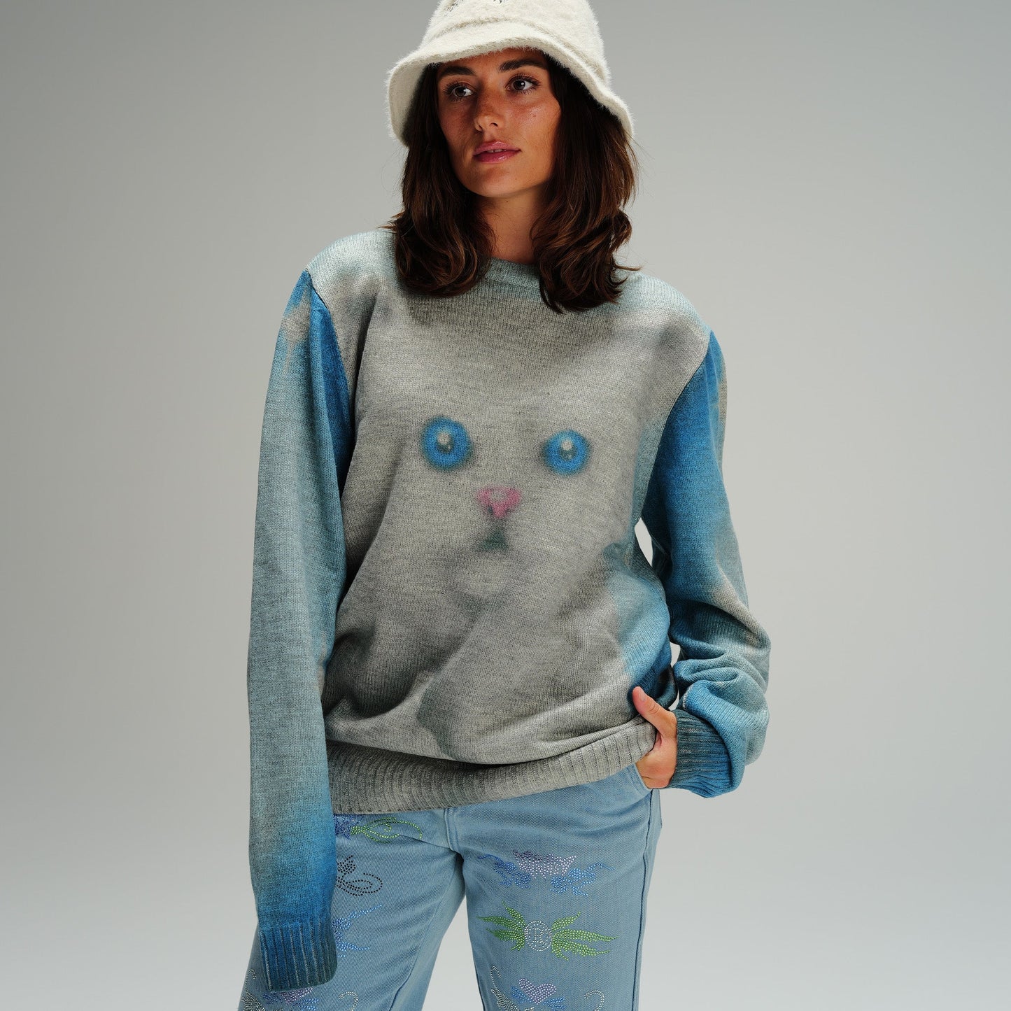 Sprinkles Knit Sweater (Black/Blue)
