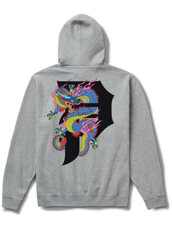 Primitive Honor Heather Grey Heavyweight Hooded Sweatshirt